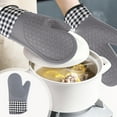 thumbnail image 1 of Microwave Gloves Insulation Set - Silica Gel Heat-Resistant, Non-Slip Kitchen Baking Mitts, Hygienic Easy-Clean Pot Holders, 1 of 6