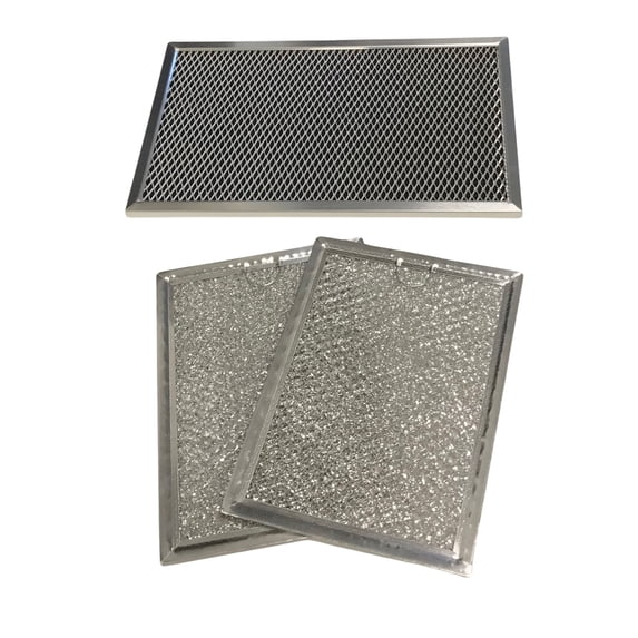 Microwave Grease And Charcoal Filter Set Compatible With Sharp Model Numbers R1440, R-1440, R1441, R-1441, R1450