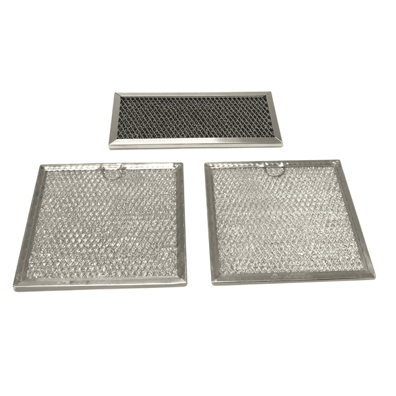 Microwave Grease & Charcoal Filter Set Compatible With GE Model Numbers JNM7196DK4BB, JNM7196DK4WW, JNM7196FL2DS
