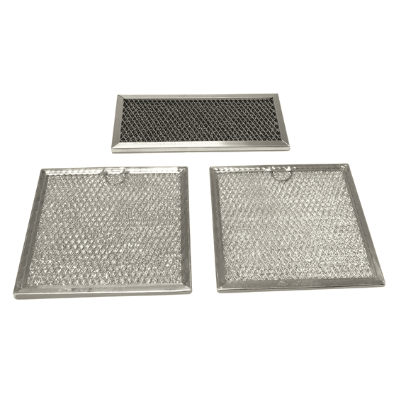Microwave Grease & Charcoal Filter Set Compatible With GE Model Numbers JNM7196SK4SS, JVM7195EK4ES, JVM7195FL2DS