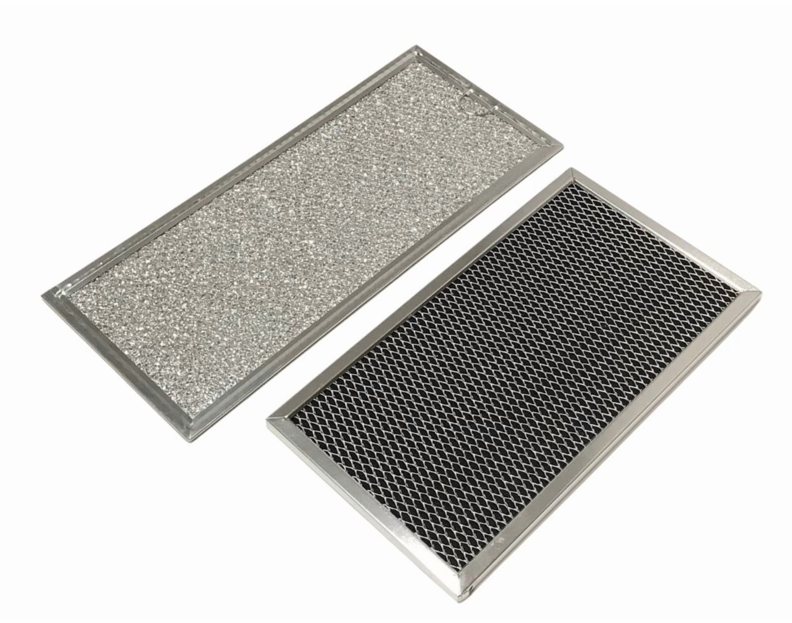 Microwave Grease & Charcoal Filter Set Compatible With GE Model Numbers JVM1740DM1BB, JVM1740DM1CC, JVM1740DM1WW