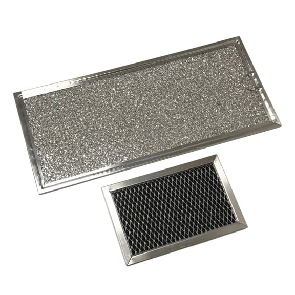 Microwave Grease & Charcoal Filter Set Compatible With GE Model Numbers JVM6175DF1BB, JVM6175DF1WW, JVM6175DK1BB