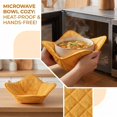 thumbnail image 1 of Microwave Heat Bowl Cover 7.48x3.54 Inches Reheating Food Pot Holder Polyester Anti-Scald Oven Mitt with Non-Slip Grip for Kitchen Cooking and Barbecue Protection, 1 of 6
