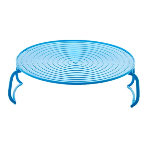 Microwave Heating Tiered Steaming Rack Tray Rack Blue Microwave Oven Shelf Microwave Plate Stacker, Microwave Tray Rack,Oven Tray Rack,Steaming Rack with Legs Blue Eguiwyn Clearance!