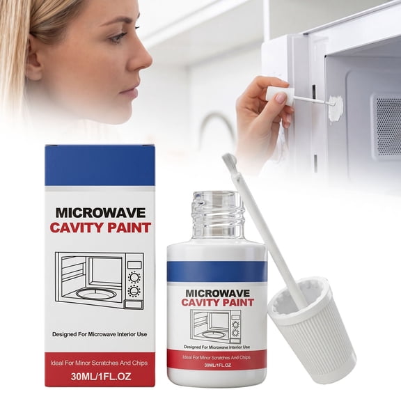 Microwave Interior Paint, Appliance Repair Touchup, High Gloss Coating Device, Sturdy Kitchen Utility Aid, 30ml Microwave Cavity Paint Home Apartment Restaurant Indoor Commercial Daily Routine