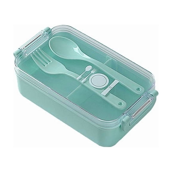 Microwave Japanese With Cutlery Rectangular Food Storage Container For Students | Meal Organizer For Kitchen and Dorms