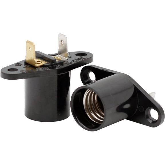 Microwave Light Bulb Socket Lamp Holder Replacement, E17 bakelite lamp Holder,Surface Mounted Narrow wall Holder,250V-75W (Size A)