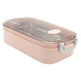 thumbnail image 1 of Microwave Lunch Box Japanese Wood Bento Box 2 Layer Container Storage New, 1 of 6