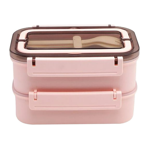 Microwave Lunch Box Japanese Wood Bento Box 2 Layer Container Storage New