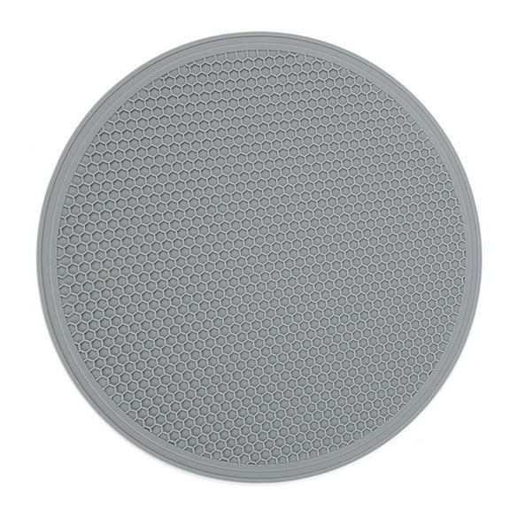 Microwave Mat Cover Pad | 30cm Large Silica Gel Heat Insulation Mat with Honeycomb Pattern | Dish Drying & Trivet Pad for Kitchen Counter, Oven & Tableware | 1-Pack