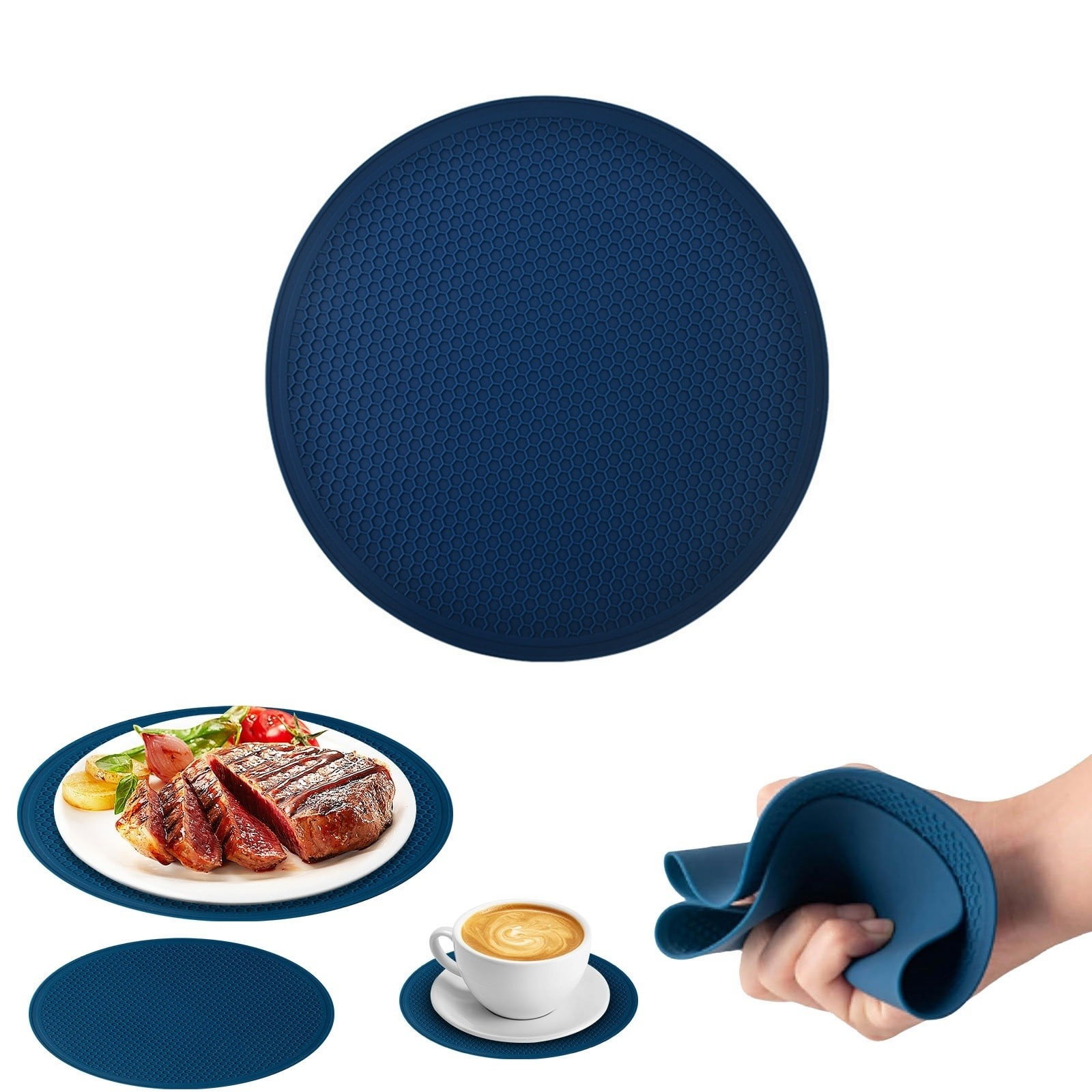 Microwave Mat Silicone Trivets For Hot Dishes, Pots & Pans | Non-Slip