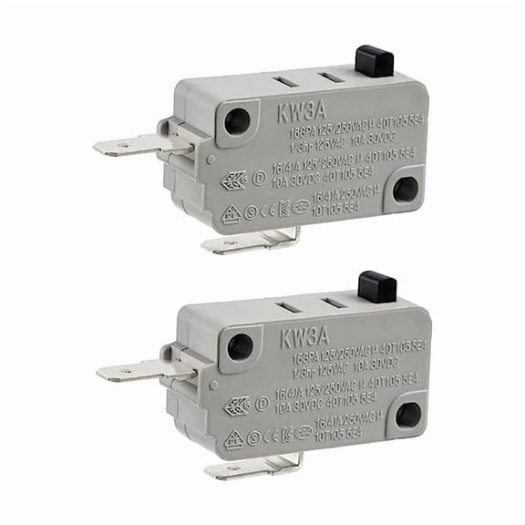 Microwave Oven Door Switch KW3A 16A 125/250 V Door Interloc (Pack of 2 pcs Normally Close Switchs) - Multi-Functional High-Efficiency Design for Modern Kitchen Household Cleaning Use, R