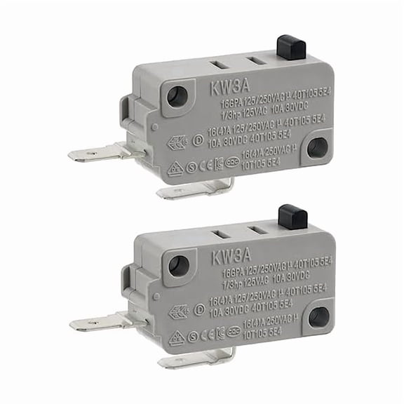 Microwave Oven Door Switch KW3A 16A 125/250 V Door Interloc (Pack of 2 pcs Normally Open Switchs) - Multi-Functional High-Efficiency Design for Modern Kitchen Household Cleaning Use, Re
