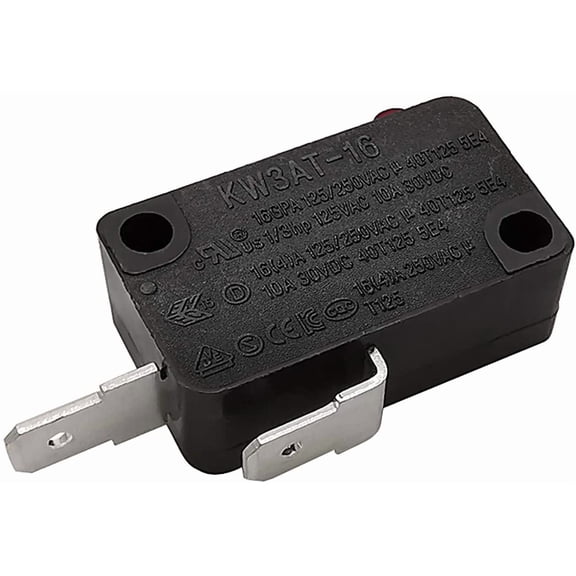 Microwave Oven Door Switch Replacement Part, 16A 125VAC, KW3AT-16 (Downward Compatible with KW3A-16), Normally Open - 1Pc