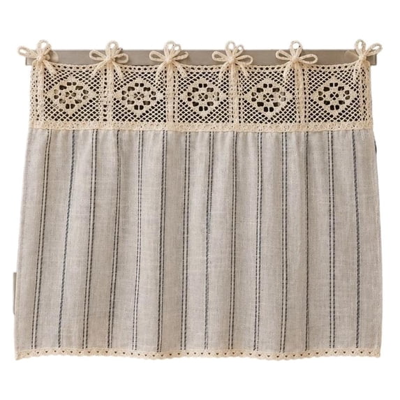 Microwave Oven Dust Cover Curtain, Lace Tie Top Front Cover for Kitchen ...