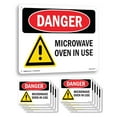 thumbnail image 1 of Microwave Oven In Use OSHA Danger Aluminum Sign 24 Inch x 18 Inch - 10 Pack, 1 of 8