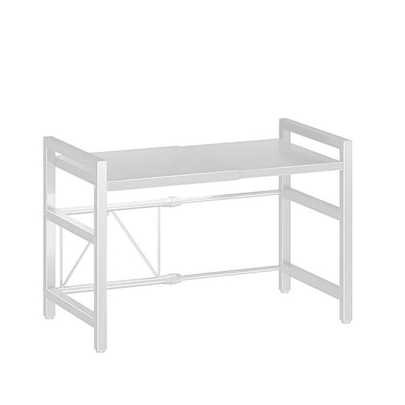 Microwave Oven Rack,2-Tier Expandable Microwave Stand,Expandable Microwave Oven Rack Shelf Kitchen Countertop Organizer Stand Rice Cooker Stand,White
