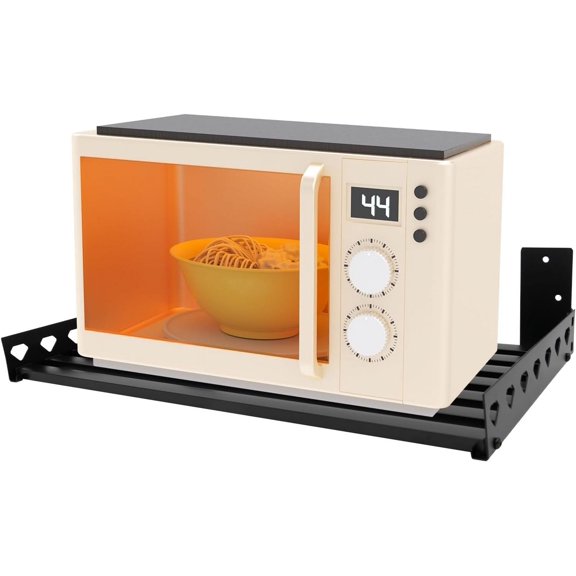 Microwave Oven Rack, 23.62x13.78 Inch Electric Oven Holders, Hanging Microwave Shelf Weight Bearing 110 lbs for Electric Oven Microwave
