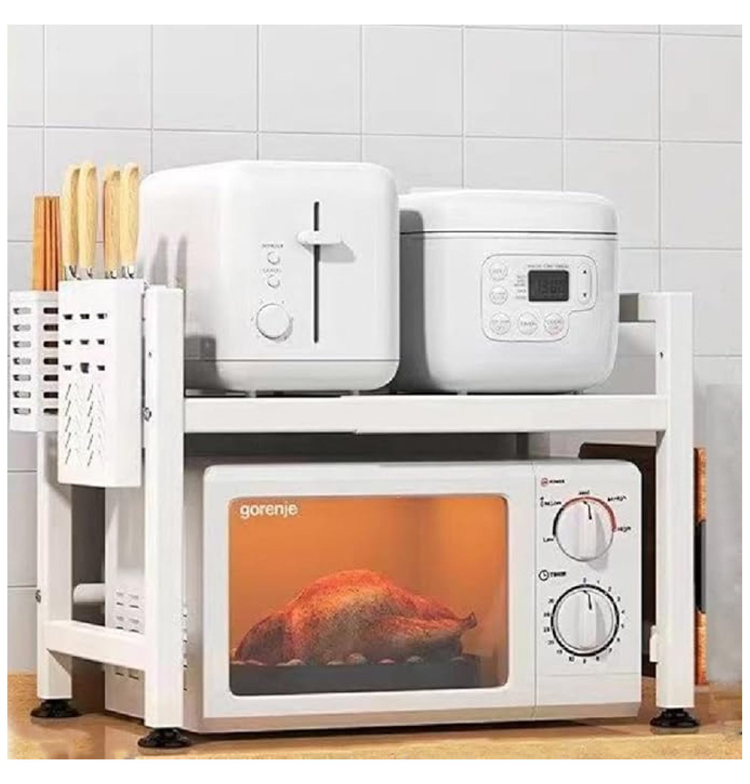 Microwave Countertop Rack Microwave Oven Rack, Extendable Microwave Shelf, Kitchen Microwave ...