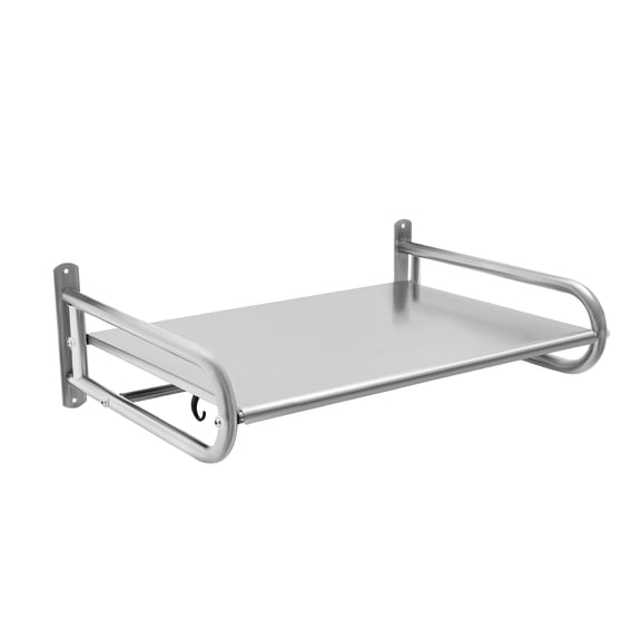 Microwave Oven Rack, Wall-Mounted Stainless Steel Shelf with 66.14 lbs Load Capacity, Space-Saving Kitchen Storage Organizer