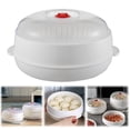 thumbnail image 1 of Microwave Oven Steamer (Single Layer),Microwave Oven Steamer Multifunctional Microwave Vegetable Steamer With A Transparent Lid Cookware Dish Kitchen Cooking Steamers For Cooking Dumplings Vegetable, 1 of 9