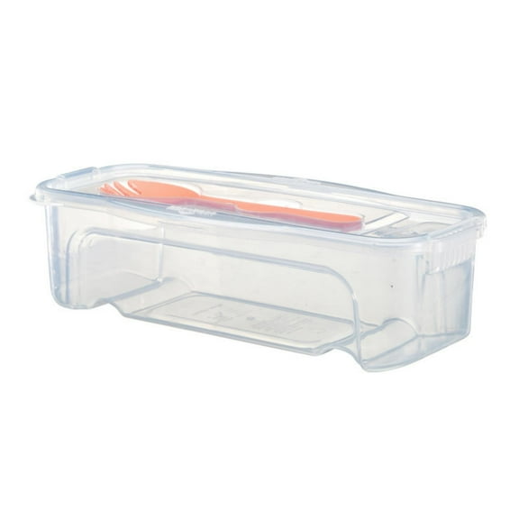Microwave Pasta Cooker With Lid,Spaghetti Cooker,Clear Pp Material Container,Heat Resistant Noodle Bowl,Airtight Food Storage Box For Spaghetti,Fruits,Lettuce,Dishwasher Safe,1 Pack,11.2"x5.2"x3.1"