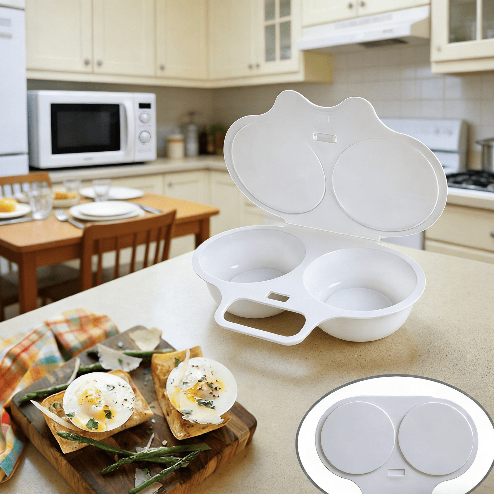 Microwave Plastic Omelette Steamer Box