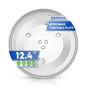 Microwave Plate Replacement 12-3/8 for Oster P34 Microwave Glass Turntable Plate - Oven Cooking Tray Dish Fits Plates From Many Microwave Turntable Brands Including GE Panasonic and Sanyo
