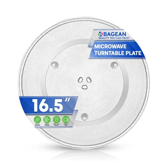 Microwave Plate Replacement 16.5 inch Fits F06014M00AP Panasonic Microwave Glass Plate - Exactly Replaces Rotating Microwave Turntable - Durable Oven Dish Tray For Better Reheating and Cooking