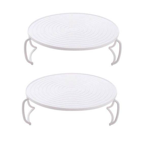 Microwave Plate Stacker - PP Heat-Resistant Rack, Foldable Handles for Safe Hot Food Removal, Splatter Guard Function