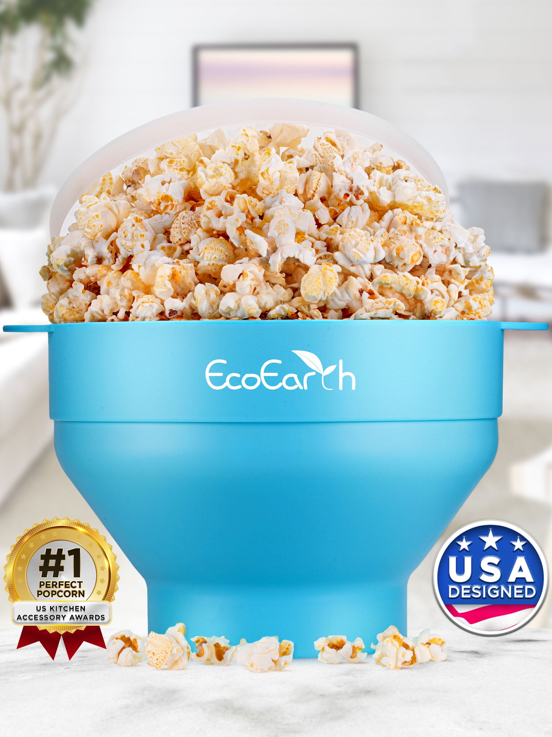 Microwave Popcorn Popper (Earl Gray), Collapsible Bowl, Silicone Popcorn  Maker for Home by EcoEarth 