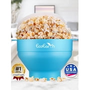 Microwave Popcorn Popper Blue Crab, Collapsible Bowl, Silicone Popcorn Maker for Home by EcoEarth