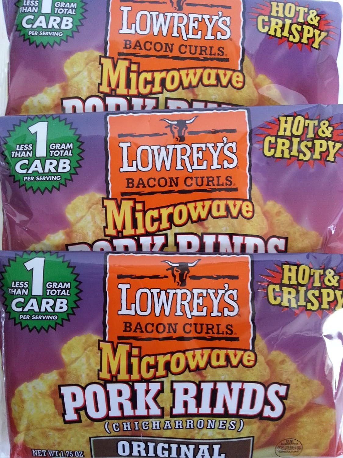 Microwave Pork Rinds 1.75Oz ( 3Pack )