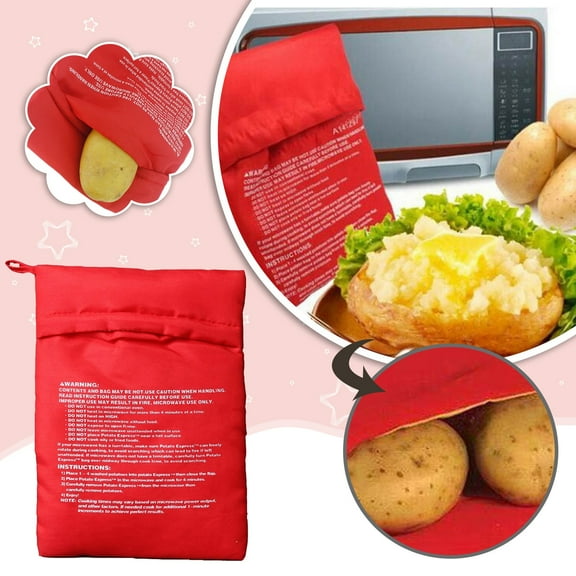 Microwave Potato Baking Bag, Sweet Potato Yam Corn Cooking Pouch, 45g Kitchen Supply - Reusable