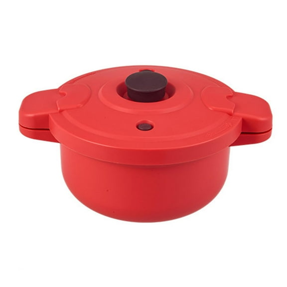 Microwave Pressure Cooker Small Cooking Pot with Locking Lid and Anti Scald Handle for Home Kitchen Use