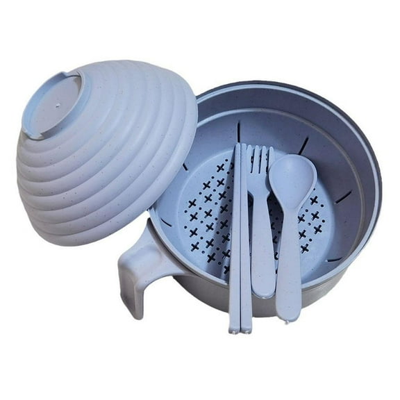 Microwave Ramen Bowl with Lid, Microwave Ramen Bowl Set, Microwave Ramen Bowl with Strainer, Portable Roman Noodles Bowl with Handle, Ramen Noodle Microwave Bowl for Rapid Ramen Dishwasher-Safe