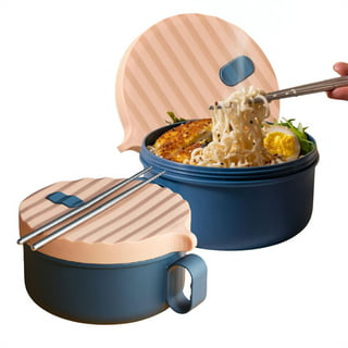 Haifle Microwave Soup Bowls With Lids, 23oz Solid Color Noodle Bowl With  Lid, Bowl With Handle, Soup Mug With Lid-yellow-650ml/23oz