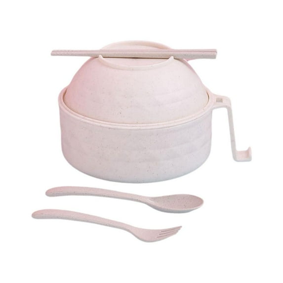 Microwave Ramen Bowl Set,Ramen Cooker Ramen Bowl Set, Microwave Ramen Cooker Instant Noodles Bowl with Forks Spoons Chopsticks, Portable Noodle Bowls for Home Office Dorm Room College Gifts