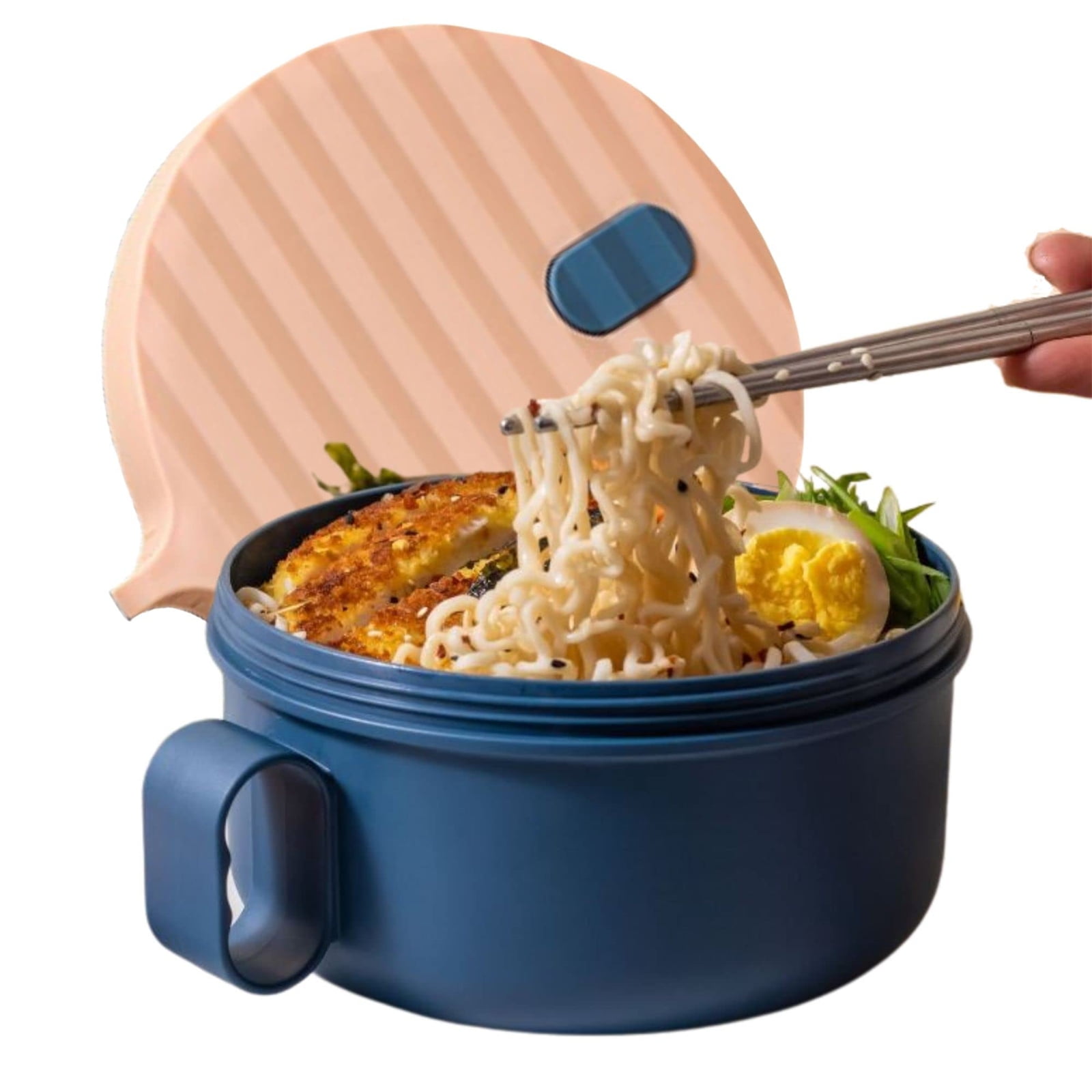 Bowl With Handle Microwave Ramen Noodle Bowl With Chopsticks Spoons And Desk  Pet Containers Fresh Fruit Containers for Fridge - AliExpress