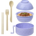 thumbnail image 1 of Microwave Ramen Cooker Bowl Set,Happon 40 oz Ramen Cooker with Handles Ramen Noodle Cooker with Spoon Chopsticks Fork for College Dorm Room Apartment Essentials(Purple), 1 of 7