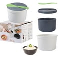 thumbnail image 1 of Microwave Rice Cooker Steamer Set: 2L Microwave Pasta Cooker with Rice Spoon Lid Strainer, Non-stick Rice Cooker Steaming Pot for Rice, Pasta, Vegetables, Quinoa, Oatmeal, Ramen (Green), 1 of 8