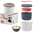 thumbnail image 1 of Microwave Rice Cooker Steamer Set: 2L Microwave Pasta Cooker with Rice Spoon Lid Strainer, Non-stick Rice Cooker Steaming Pot for Rice, Pasta, Vegetables, Quinoa, Oatmeal, Ramen (Orange 2), 1 of 10