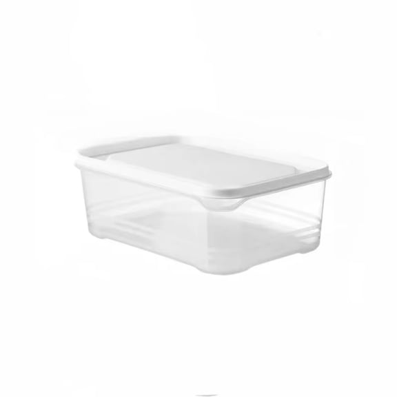 Microwave Safe Freezer Storage Container, 2000ML Airtight Box for Meat Frozen Storage for Refrigerator Use 8x5Inch