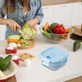 thumbnail image 1 of Microwave Safe Glass Bento Box-2 Compartment Lunch Container for Office,Leakproof Meal Prep Box with Lid,Eco-Friendly Heated Lunch Box for Adults, 1 of 6