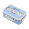 thumbnail image 1 of Microwave Safe Japanese Bento Box, Double Layer Divided Lunch Container, Portable Meal Prep Box with Compartments, Leakproof Food Storage, 1 of 2