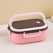 Microwave Safe Lunch Box Double-layer Compartmentalized Portable Stackable Easy Clean for Office Workers On-the-Go Bento Box