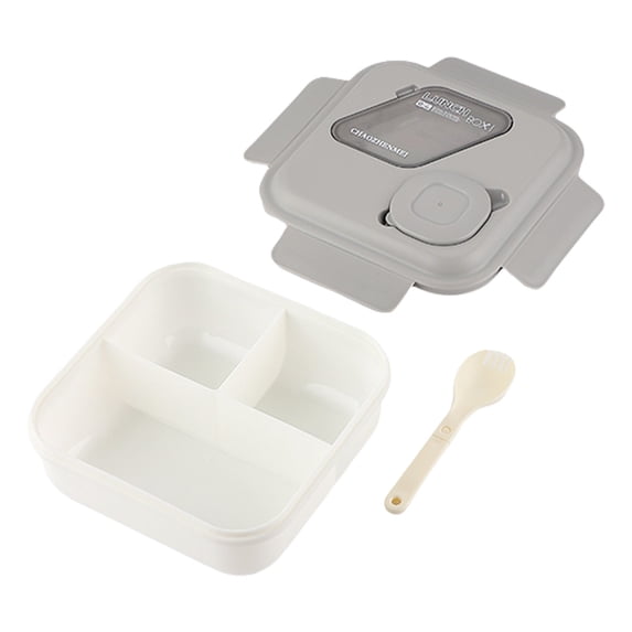 Microwave Safe Lunch Box With Dividers And Sauces Cup Bento Style Plastic Food Container For Office School Meal Portable