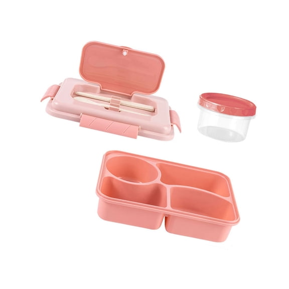 Microwave Safe Multi Compartment Lunch Box Includes Soup Bowl And Cutlery Set For Office
