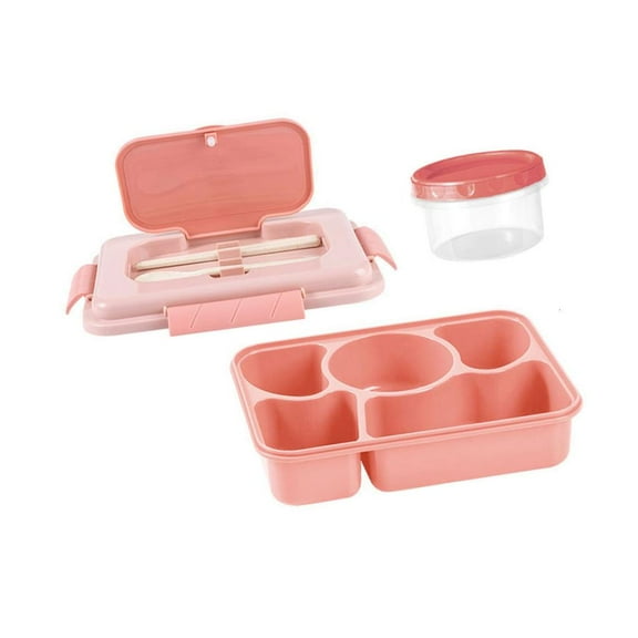 Microwave Safe Multi Compartment Lunch Box Includes Soup Bowl And Cutlery Set For Office