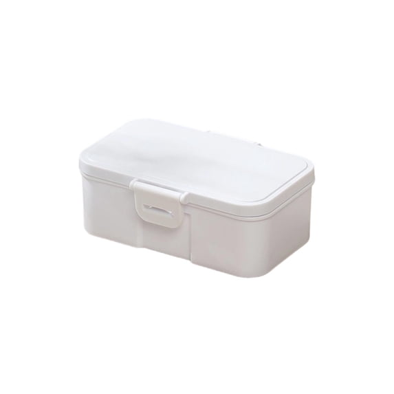 Microwave Safe One Compartment Plastic Bento Box with Spork Compact Portable Lunch Container for Office Workers Salad Fruit Picnic Storage Lightweight Easy Clean Design,White